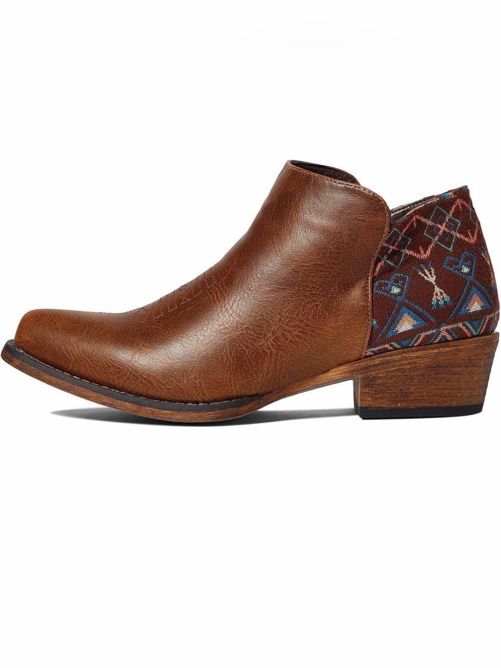 Roper Sedona Serape Ankle Boots Snip Toe Cowgirl Western Booties 6.5 NEW IN BOX